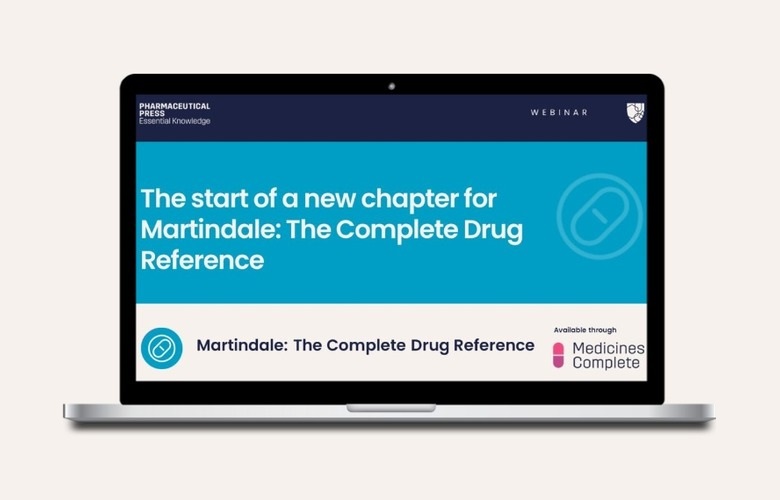 Martindale: The Complete Drug Reference laptop screen